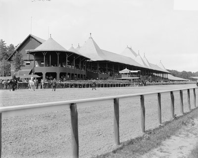 Saratoga Springs, N.Y., grand stand, race track, c.1900-10 by Detroit Publishing Co.